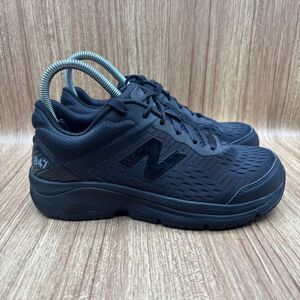 New Balance 847 V4 Black Athletic Walking Shoes Sneakers Womens Size 6 2E Wide